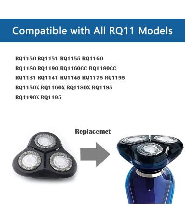 Buy RQ11 Shaver Replacement Heads - Compatible with Philips Norelco RQ11 Series Electric Razors - Buy Online on GoSupps.com