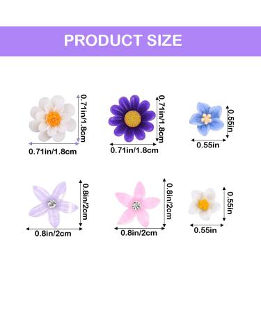 30 Pcs Mini Daisy Flower Hair Clips - White Purple Beach Wedding Hair Accessory for Women and Girls - Buy Online on GoSupps.com