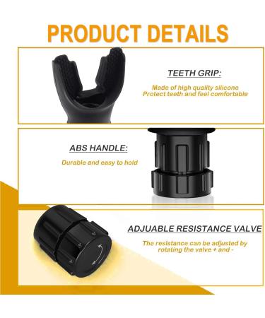 QOOWFEANIG Breathing Exercise Device Lung Capacity Breathing Fitness Exercise Trainer Adjustable Lung Breathing Exerciser Portable Inspiratory Muscle Trainer for Enhancing Performance for Daily Use - Buy Online on GoSupps.com
