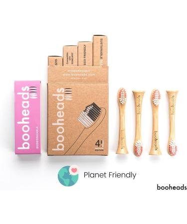 Booheads - Bamboo Electric Toothbrush Heads | Biodegradable & Eco-Friendly | Compatible with Sonicare Pink Edition - Buy Online on GoSupps.com