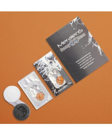 Buy Highly Opaque Orange Demon Nezuko Cat Colored Contact Lenses - Perfect for Cosplay & Halloween - Includes Free Lens Container - 1 Pair - Buy Online on GoSupps.com