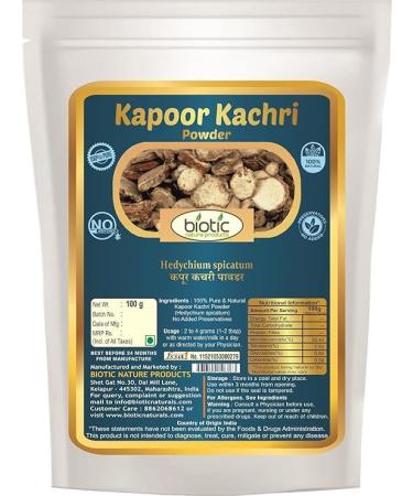 3.52 Ounce / 100g Powder Kapoor Kachri Kapur Kachri Hedychium Spicatum Kapur Ekangi Spiked Ginger Lily