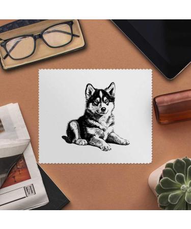 2 Pack Microfiber Glasses Cleaning Cloths - Husky Puppy Design | Perfect for Eyewear & Screens - Buy Online on GoSupps.com