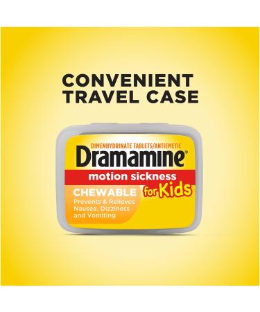 Dramamine Kids Chewable Motion Sickness Relief - Dye Free, Grape Flavor, 8 Count - Buy Online on GoSupps.com