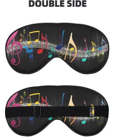 Colorful Musical Note Eye Mask | Soft Sleep Mask for Women & Men | Perfect for Travel & Relaxation - Buy Online on GoSupps.com