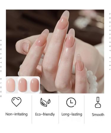 Jelly Gel Nail Polish Sheer Nude Gel Nail Varnish Translucent Nail Polish Soak-Off UV/LED Jelly Nude French Manicure Transparent Gel Nail Polish for Nail Art Salon DIY Home - Buy Online on GoSupps.com