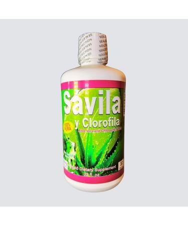 GMJ Aloe Vera and Chlorophyll Liquid Dietary Supplement (Savila y Clorofila) 32oz