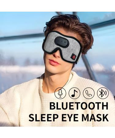 Heated Eye Mask with Bluetooth Headphones - SYPVRY Wireless Sleep Eye Mask for Relaxation & Dry Eyes - USB Heated Compression Mask with Timer Control - Grey - Buy Online on GoSupps.com