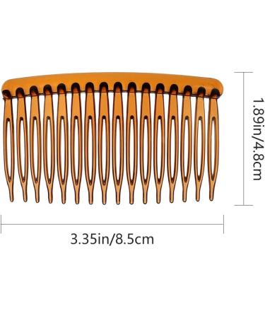 DaricowathX 8 Pieces Hair Combs 8.5 cm Hair Side Comb Set Slides Tortoise Plain Hair Combs Clear Plain Hair Combs Side Combs Hair Combs(Coffee) - Buy Online on GoSupps.com