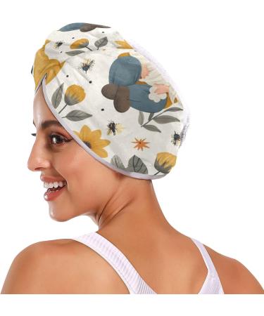 Sunflower Gnomes Hair Towels 2 Pack - Super Absorbent Quick Dry Hair Turbans for Women & Girls - Buy Online on GoSupps.com