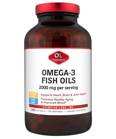 Olympian Labs Omega 3 Fish Oils, 2000 mg per serving/ 120 servings 2000mg 240 Count