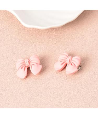 Mini Pink Bow Clip for Hair Barrettes Girls Cute Jelly Hair Bow Barrettes Small Bowknot Hair Clip Side Pins for Hair Bows for Women Resin Hair Accessories for Kids 10 Piece Hair Bow Hairpin - Buy Online on GoSupps.com