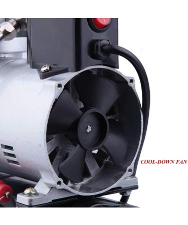 Timbertech Upgraded Mini Airbrush Compressor ABPST08 Oil-Free, Single-Piston, 3L Tank, Cooling Fan, Regulator, Moisture Trap - Ideal for Hobby, Tattoo, Graphics - Buy Online on GoSupps.com