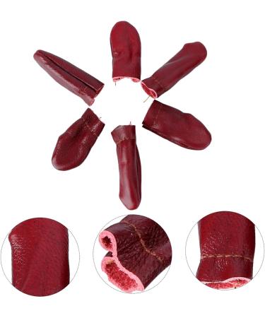 VILLCASE 12 Pcs Knit Mittens Thimble Set - Leather Finger Protectors for Knitting Sewing & Needle Felting - Craft Shield Covers & Thumb Thimbles - Buy Online on GoSupps.com