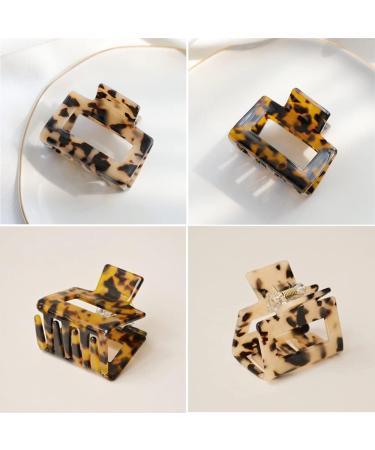 ZSPERKLA 3Pcs Hair Claw Clips Acetate Hair Barrettes French Butterfly Jaw Clips Leopard Print Hair Accessories for Women Girls - Buy Online on GoSupps.com