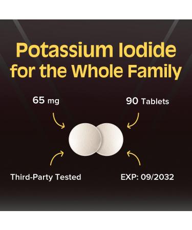 REMEDiATE Potassium Iodide Tablets 65mg - 90 Tablets, 3 Month Supply - Buy Online on GoSupps.com