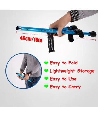Crutches for Adults Medical Forearm Crutch 10 Stops Adjustable Comfortable On Wrist Foldable Crutch Shock Absorbing Comfy Grip for Men Women and Teens Decorate Warm Life Bathing in Sunlight - Buy Online on GoSupps.com