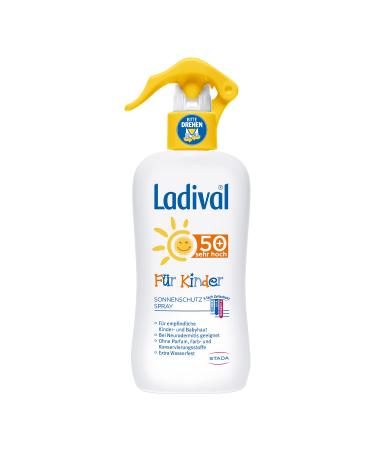 Ladival children sun protection Spray LSF 50+- Perfume-free sun spray for children- without color and preservatives- waterproof- 1 x 200 ml - Buy Online on GoSupps.com