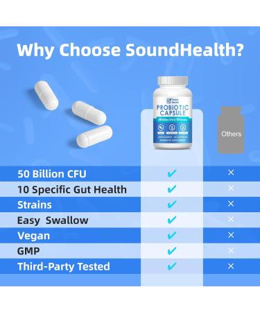 Probiotics with Prebiotics for Women & Men Digestive & Gut Health Vegan Capsules Non-GMO Gluten & Dairy Free - Buy Online on GoSupps.com