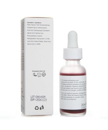 Peeling Solution AHA 30% + BHA 2% | Exfoliating Facial Serum for Acne | Reduce Pores & Fine Lines - 30ML - Buy Online on GoSupps.com