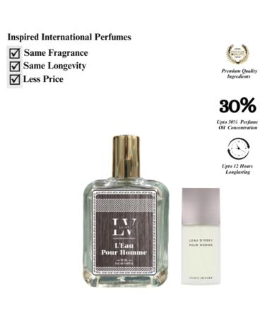 LA V-IE PERFUMES L'Eau de Pour Homme Inspired Woody Aquatic Fragrance Premium Perfume For Men | 50 ml Long Lasting Perfume Spray - Buy Online on GoSupps.com