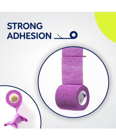 WePet 2 Vet Wrap 12 Rolls- Cohesive Bandage for Pets- Self-Adherent Gauze Tape- First Aid for Dogs, Horses, Birds- 2 Inch, Pack of 12 Rolls, 6 Solid Colors - Buy Online on GoSupps.com