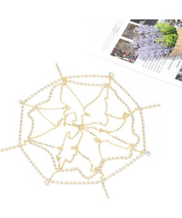 Urieo Rhinestone Gold Tassel Head Chain | Roaring 1920s Hair Accessory & Belly Dance for Women - Buy Online on GoSupps.com