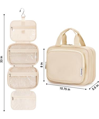 Narwey Women's Hanging Travel Toiletry Bag - Brown Medium | Cosmetics Makeup Organizer for Travel Size Accessories - Buy Online on GoSupps.com
