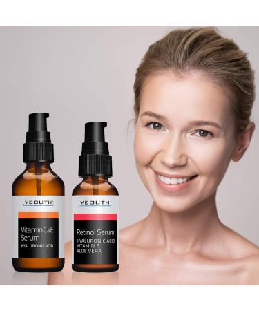 Yeouth Vitamin C & E Serum - Brightening & Anti-Aging Formula - 2 fl oz (60 ml) - Buy Online on GoSupps.com