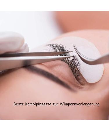 Professional 5-Piece Stainless Steel Eyelash Tweezers Set - Straight & Curved for Extensions & Nail Design | International Shipping - Buy Online on GoSupps.com