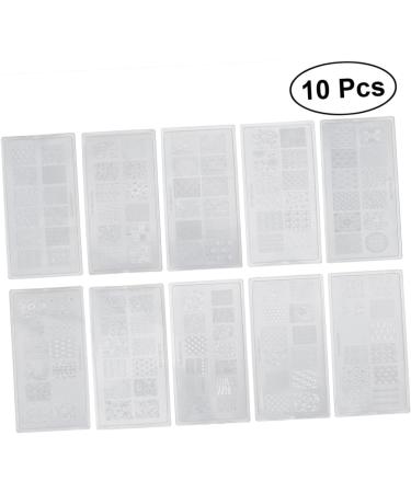 FRCOLOR 10 pieces nails at home making nail art set manicure set nailing tool nails accessories nail stamp plate nail art stamping plate nail art stamp printing seal accessories - Buy Online on GoSupps.com