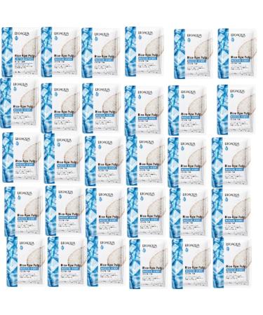 Rice Mask Wash/Gently Exfoliates the Skin/Softening with Nutrient Rich Rice Face Mask Skin Care Plant-Based Rice Face Mask Moisturizing Glowing Sheet Masks (30 piece)