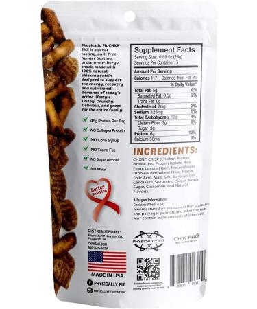 Barn Dad Nutrition CHXNSNX Cinnamon Swirl Protein Bites with Pretzel Pieces - 42g Protein - 7 Servings - 6.16 oz Bag - Buy Online on GoSupps.com