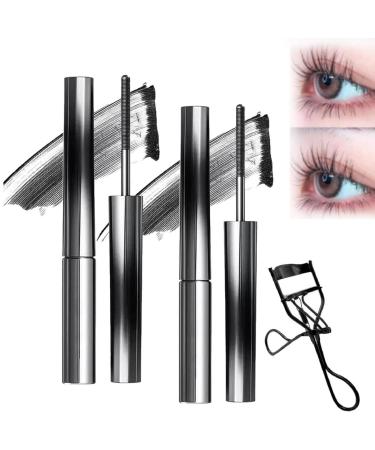 Vivavogue Lash - Vivavogue Iron Wand Mascara Kapeine Iron Wand Mascara Waterproof Curling Iron Mascara Metal Mascara Wand Long Lasting (Black l) Black 9.99 g (Pack of 2)