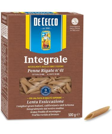  De Cecco De Cecco Penne Rigate Whole Pasta 500g - Pack of 6 - Buy Online on GoSupps.com