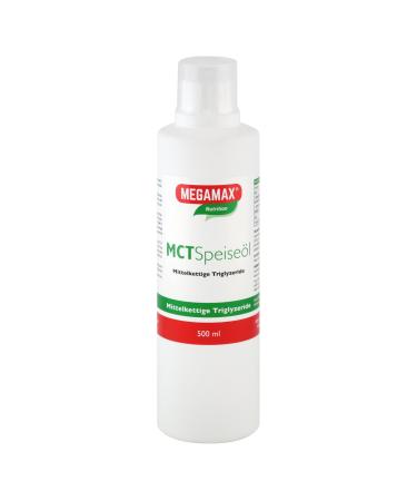 Megamax MCT Food oil medium -chain triglycerides 500 ml |Energy supplier for athletes dietary food |Tasteless |Laboratory test |Suitable in a ketogenic diet