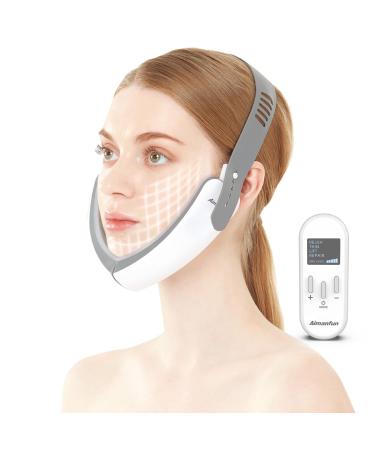 Aimanfun V-face Facial Lifting Belt Face Slimming V line Double Chin Red Blu LED with Remote Control White