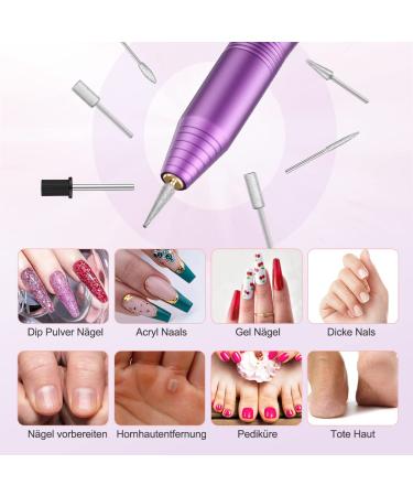 Weiyi Nail Milling Cutter - Electric Nail File for Gel & Acrylic Nails 20 000 RPM USB 11-in-1 Manicure & Pedicure Set - Professional Quality International Shipping - Buy Online on GoSupps.com