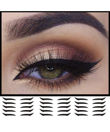 40 pieces Eyelid Line Stick Cat Eye Make-up Reusable Eyeliner sticker double Eyelid Sticker Eyelin Eyelin make-up sticker Instant Outline easy to clean and flexible (black)