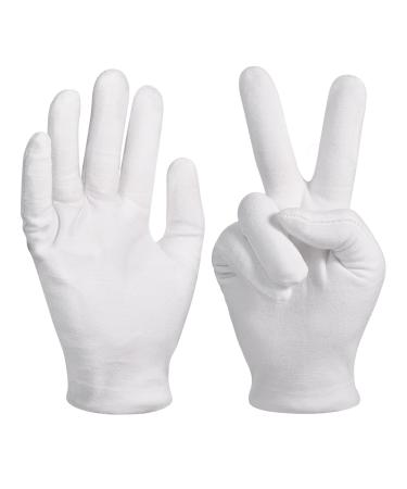 TsMADDTs 5 Pairs Cotton Gloves White Gloves for Dry Hands Moisturizing Gloves Overnight Cotton Gloves for Sleeping Inspection Cloth Gloves 10pcs