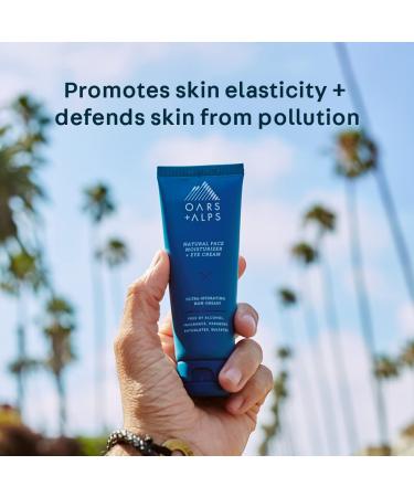 Oars + Alps Natural Face Moisturizer and Eye Cream 2.50 Fl Oz - Anti-Aging Hydration with Shea Butter & Jojoba Oil - Vegan, Gluten-Free - Buy Online on GoSupps.com