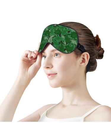 Buy Green Paisley Sleep Mask for Women - Adjustable Eye Shades with Elastic Strap for Ultimate Comfort - Buy Online on GoSupps.com