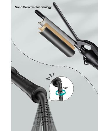 Buy DSHOW 9mm Tourmaline Ceramic Barrel Curling Iron | Small Barrel Curling Wand for Short & Long Hair - Black - Buy Online on GoSupps.com
