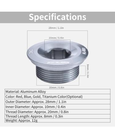 VGEBY Aluminum Alloy Crank Arm Screws - Titanium Color | Durable Shimano Crankset Arm Bolt - Buy Online on GoSupps.com