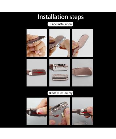 Buy Professional Folding Straight Edge Razor & Holder for Men - Rose Gold | Premium Quality Shaving Tool - International Shipping Available - Buy Online on GoSupps.com