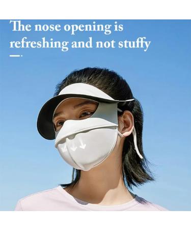 Ice Silk Vinyl Full Face Sunscreen Mask Ice Silk Vinyl Mask Anti-Uv Face Cooling Mask for Outdoor Cycling Sunscreen Hat 2E - Buy Online on GoSupps.com
