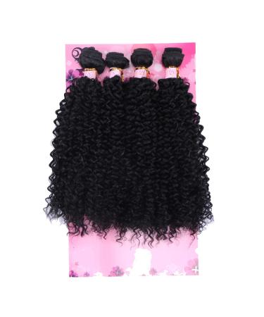 FRELYN Kinky Curly Hair Bundles Synthetic Hair Weave Bundles Black Color 18 18 20 20 Inches 4 Pieces Heat Resistant Fiber Soft as Human Hair Weave 1 - Buy Online on GoSupps.com