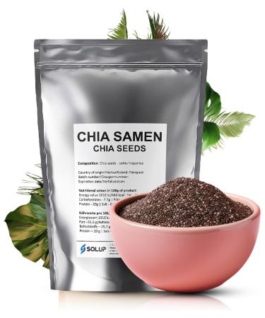 SOLUP Chia seeds black 900g I Chia seeds natural I Chia seeds 100% natural