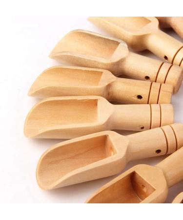 Pzhoais 40 Pcs Mini Wooden Spoon Mini Bath Salt Spoon Wooden Candy Spoon Washing Spoon Spoon Set Baby Spoon - Buy Online on GoSupps.com