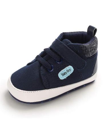 MASOCIO Baby Boy First Walking Shoes Infant Toddler Trainer Soft Sole Anti-Slip Prewalker 6-12 Months Navy - Buy Online on GoSupps.com